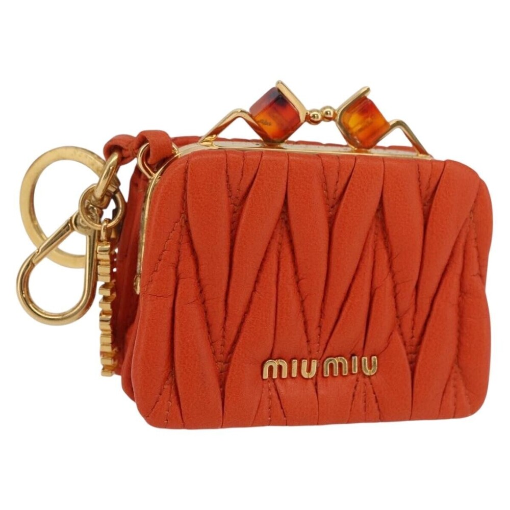 Miu Miu Sword wallet Charm Leather Matelasse